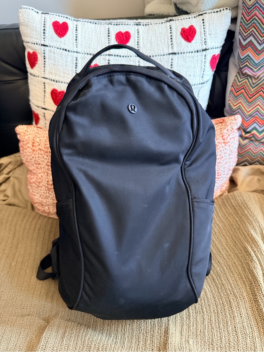 Lululemon Black Nylon Laptop Backpack β 16β Laptop | Multi-Pocket Travel/Work Ba